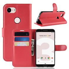 Capa para Google Pixel 3 Lite, carteira flip de couro PU premium com compartimento para cartão, suporte e fecho magnético [capa interior à prova de choque de TPU] Compatível com Google Pixel 3 Lite