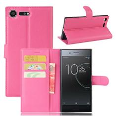 Capa premium para SONY Xperia XZ, capa carteira flip de couro PU premium com compartimento para cartão, suporte e fecho magnético [capa interna à prova de choque de TPU] Compatível com SONY Xperia XZ