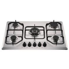 Cooktop 5 Bocas a Gás Electrolux Inox Experience Multi Chama e Grade Ferro Fundido (KE5XC)