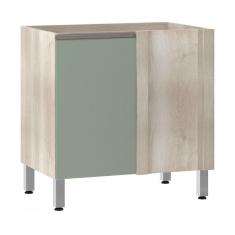 Balcão de Cozinha sem Tampo Canto Reto Luciane 80cm 1 Porta Luci Luciane Móveis