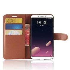 MEIZU MS6 Capa, carteira flip de couro PU premium com compartimento para cartão, suporte e fecho magnético [capa interior TPU à prova de choque] compatível com MEIZU MS6