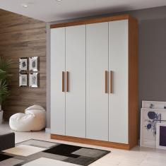 Guarda Roupa 4 Portas 2 Gavetas Supreme Freijó/Off White