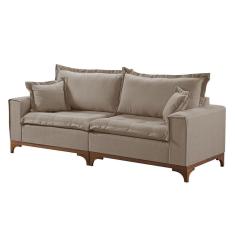 Sofá 3 Lugares Living Linho M-47 Martins Bege
