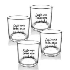 Kit 4 Copos Para Uisque Acrílico Personalizados - Krystalon