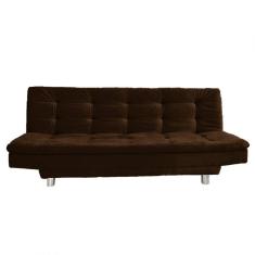 Sofá Cama 3 Lugares Sofanete 189cm Nabas Marrom