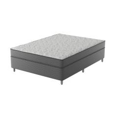 Cama Box Casal D33 Of 1,38x188x0,42 Cinza/Branco