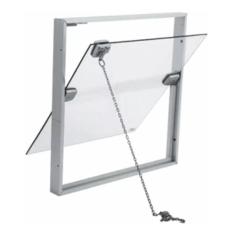 Janela Basculante Banheiro Aluminio Com Vidro Temperado 40x40 cm - IMP