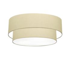 Plafon Duplo Cilíndrico Vivare Md-3064 Cúpula Em Tecido 70x60cm - Bivolt Algodão-crú 127/220v