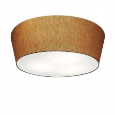 Plafon Cone Md-3004 Cúpula Em Tecido 15/50x40cm Palha - Bivolt