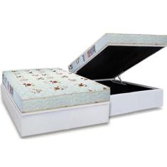 Cama Box Baú Casal: Colchão Espuma Luckspuma D23 Roland Garros Pro + B