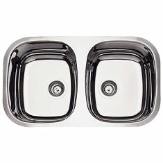 Cuba de embutir Tramontina Isis 2C 34 BL em Aço Inox Alto Brilho