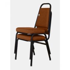 02 Cadeiras Empilhável Para Hotelaria Linha Hotel Jersey Marrom