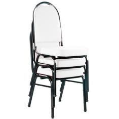 03 Cadeiras Para Hotel E Auditório Linha Hotel Branco