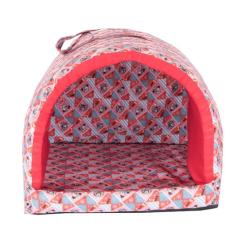 Cama Pet para Cachorro ou Gato Iglu Toca Vermelha