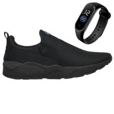 Tênis Masculino Pra Usar na Academia ou Passeio + Relógio - GMM Shoes,