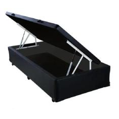 Base Box Baú Blindado Solteiro 088 x 188 x 42 - Carminatti, Preto