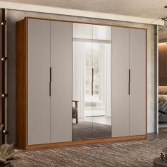 Guarda Roupa Casal Atrice 6 Portas com 2 Portas em Espelho - Demóbile