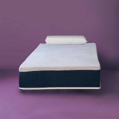 Colchão Viúva Firme Mola Ensacada com Travesseiro Soft Nasa Guldi Branco e Azul