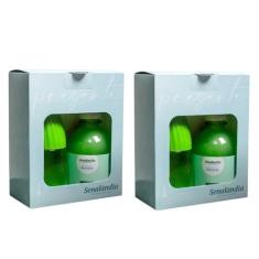 2 Kit Presente Embalado Final de Ano Festa 1 Sabonete 250ml + 1 Aromat