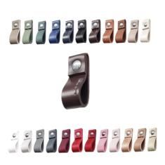 Kit com 12 Puxadores Dobi Parafuso para Móveis Armário Guarda Roupa Gaveta Porta Baús Caixas Bandeja Cesto Tábua - Cor Textura de Couro…