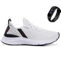 Tênis Masculino/Feminino Para Caminhada Academia Ginastica Leve Conforto + Relógio-Unissex