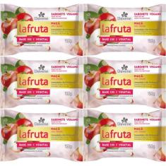 6UN Sabonete La Fruta Maçã Barra Vegetal 150g Davene