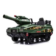 Carrinho Elétrico Mini Tanque Com Som Luz E Disparador De Munição Camuflado Verde G31 - Gran Belo