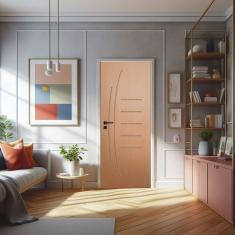 Porta De Madeira Bondoor 210x92cm Friso 12 Jb Portas Curupixá