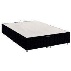Cama Box Baú Casal Bordado Black (138x188x35) - Anjos