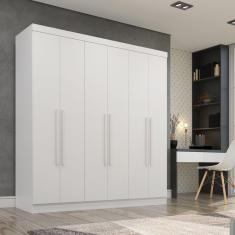 Guarda-Roupa 6 Portas 2 Gavetas Recife Branco