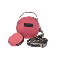 BOLSA FEMININA TRANSVERSAL REDONDA MAIS PORTA MOEDA-Feminino