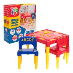Mesa Infantil Educativa Desmontável Com 2 Cadeiras - Tritec