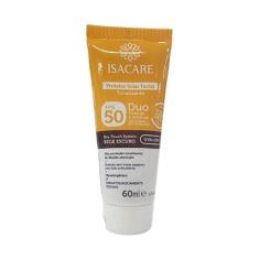 Isacare – Protetor Solar Facial Toque Seco FPS 50 Bege Escuro 60ml | Alta Proteção UVA/UVB, Ação Antioxidante e Cobertura Natural | Hipoalergênico, Eco Friendly e Sem Parabenos