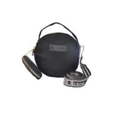 BOLSA FEMININA TRANSVERSAL REDONDA MAIS PORTA MOEDA-Feminino