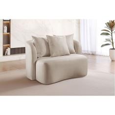 Sofá Curvo Orgânico  Durabilidade e Resistência Nude