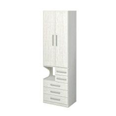 Guarda-roupa De 2 Portas Com Mesa De Cabeceira 1224 Direito Carvalho Claro