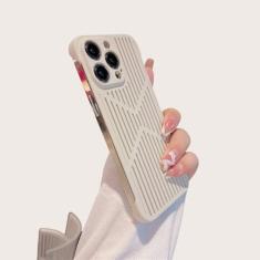 Capa de telefone respirável com grade de resfriamento sem moldura fina para iPhone 14 13 12 11 Pro Max Capa traseira de dissipação de calor para PC rígido, branca, para iPhone 14Pro Max