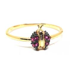 Anel de ouro 18k Joaninha - Elegancy Joias, 28