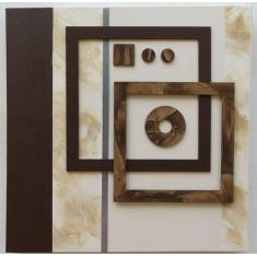 Quadro abstrato  moderno 40x40 cm - Josue Quadros