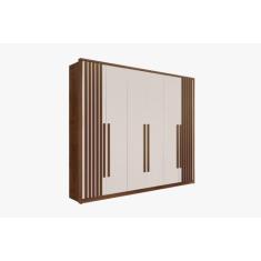 Guarda roupa casal anápolis ripado 6 portas 6 gavetas 100% mdf - VALVE
