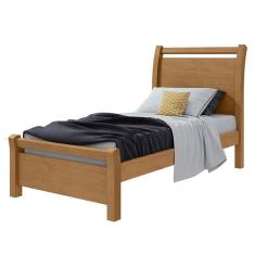Cama Solteiro Reali 90 Amêndoa Clean - Lopas