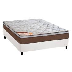 Cama Box Casal: Colchão Molas Pocket Ensacadas Castor Revolution + Base Crc Courano White (138x188)