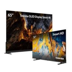 Compre Smart TV 65” Toshiba OLED 4K e Leve Smart TV 32" DLED HD - TB0183MK TB0183MK