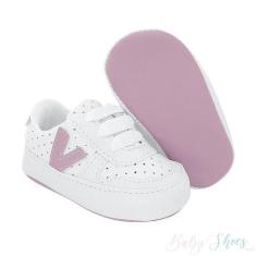 Tênis Infantil Starzinho Vision Branco com Lilás - Linha Baby/Bebê, 15