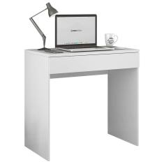 Mesa Escrivaninha Bp 100% Mdf 80cm Com 01 Gaveta Branco