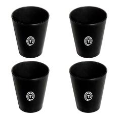 Conjunto de Copos Fresc 350ml 4 Peças Preto em Polipropileno MasterChef VEM