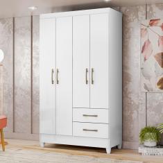 Guarda-Roupa Moval Chile com 4 Portas e 2 Gavetas