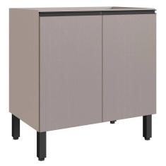 Armário de Cozinha 80 Cm 2 Portas 1 Prateleira Fumê - Quiditá Móveis