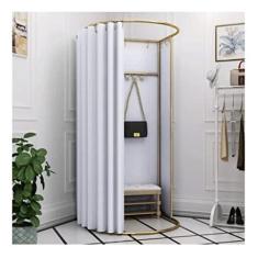 Guarda-roupa Vestiário Portátil Móvel Simples Provador Expositor Semicírculo Cortina Armário para Shopping Lojas de Roupas armário