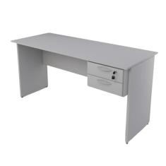 Mesa Secretaria Pe25 120X75x60 2 Gavetas Cinza - Pandin